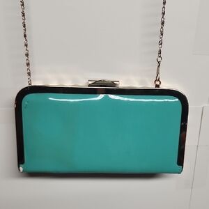 SanMorris Made In Turkey Vintage Elegant Turquoise Crossbody Bag. Classy.